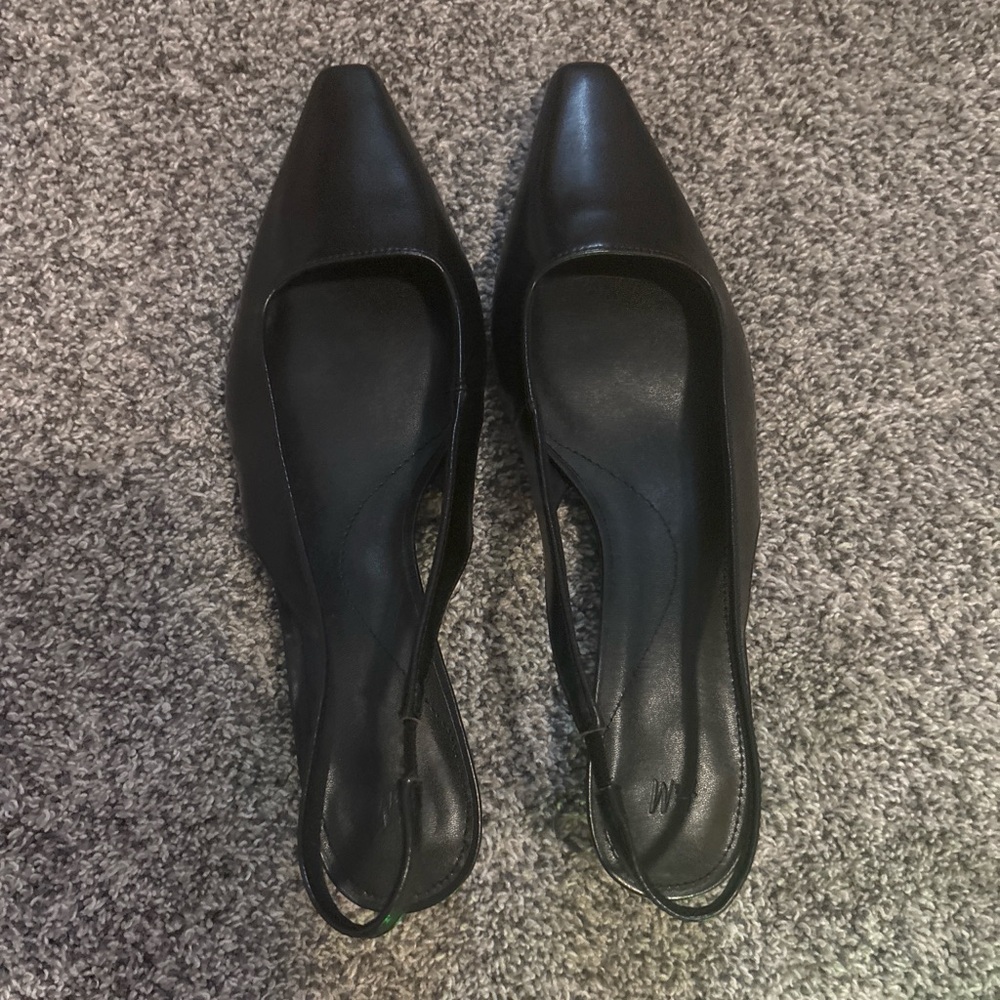 Black Women's Slingback kitten heels